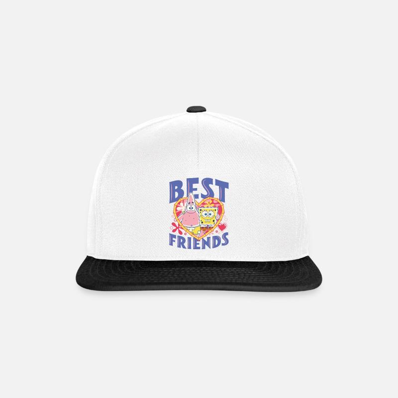 Spongebob Schwammkopf Und Patrick Beste Freunde - Snapback Cap - Weiß/Schwarz