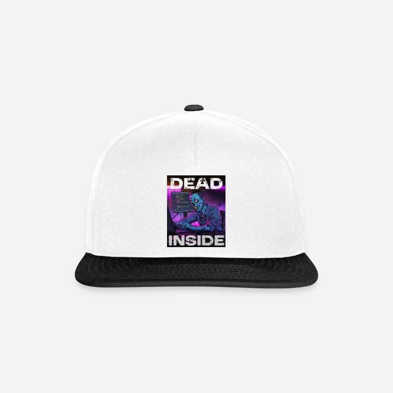 Dead Inside - Snapback Cap - Weiß/Schwarz