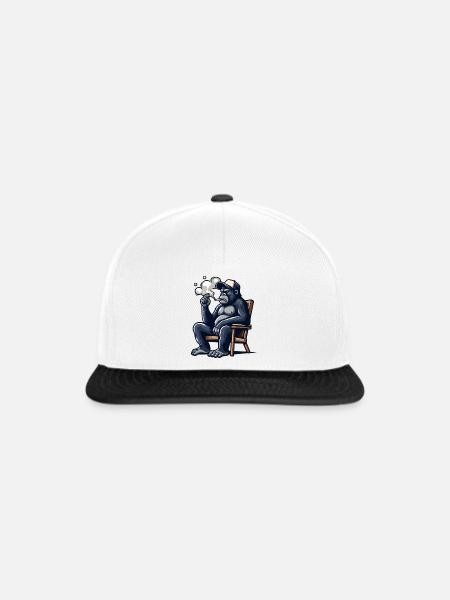GorillaKing - Snapback Cap - Weiß/Schwarz