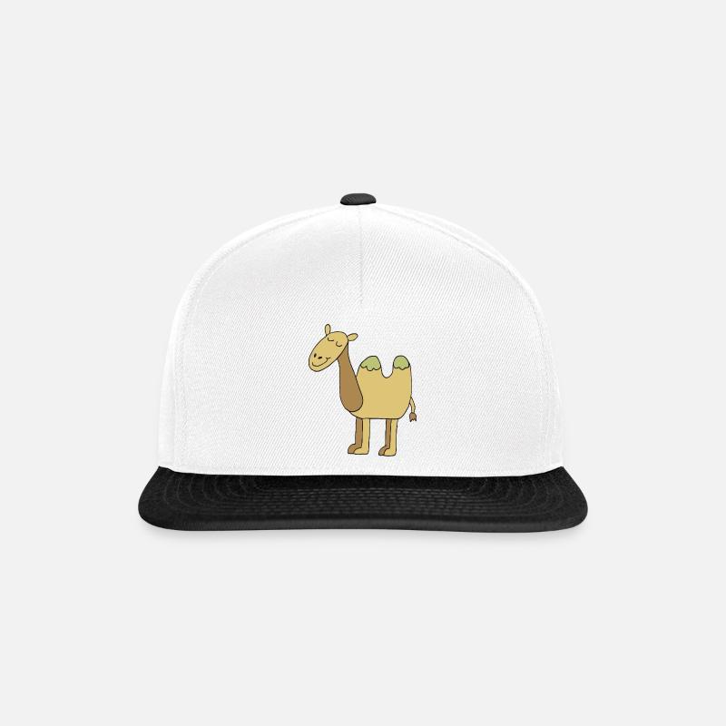 camel - Snapback Cap - white/black
