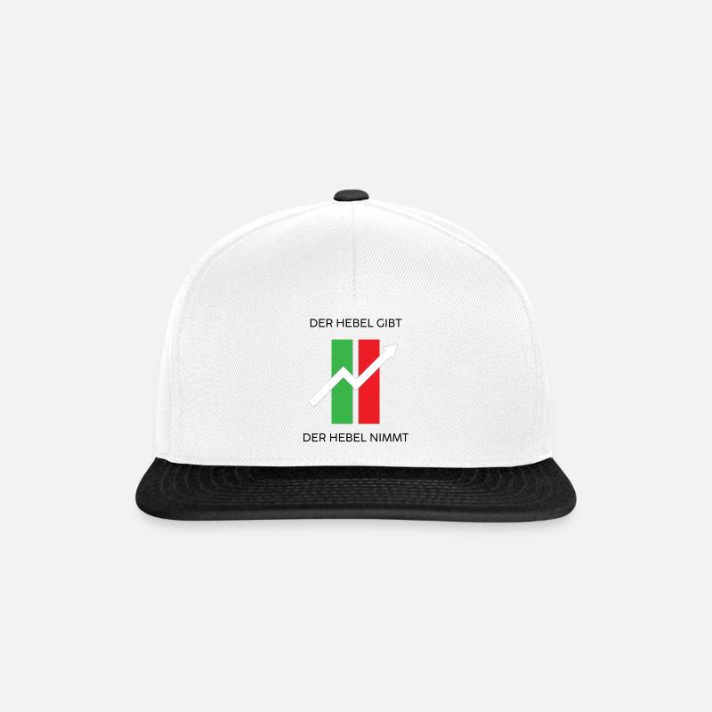 Levier - Casquette snapback - blanc/noir