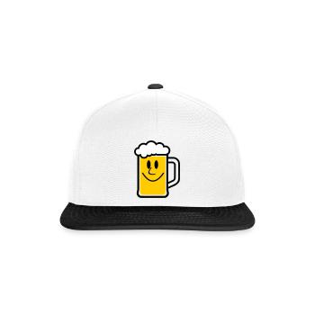 Beer face - Snapback Cap - white/black - Front