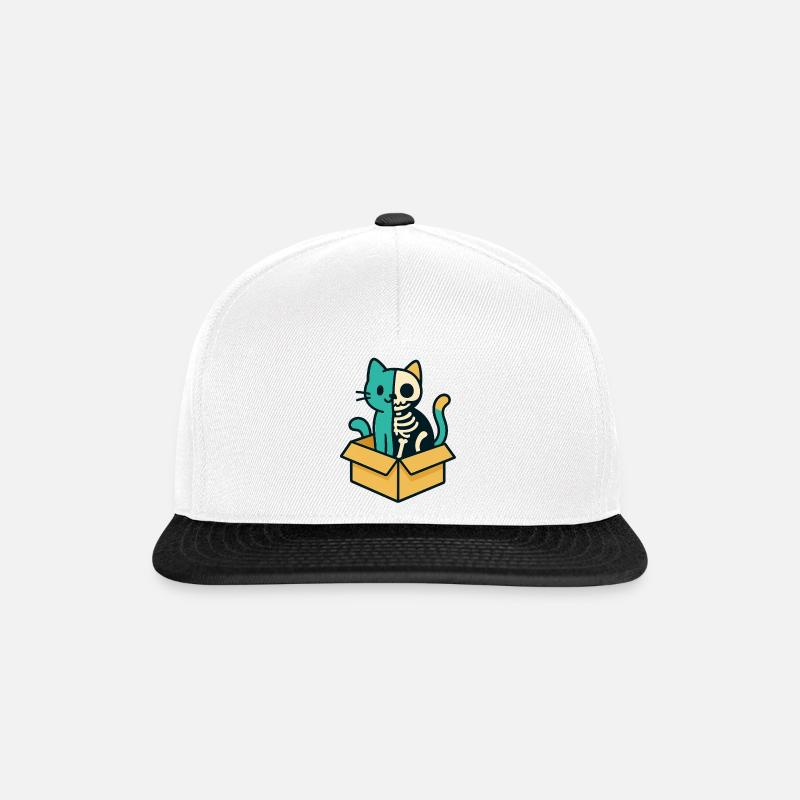 Le chat de Schrödinger - Conception physique - Casquette snapback - blanc/noir