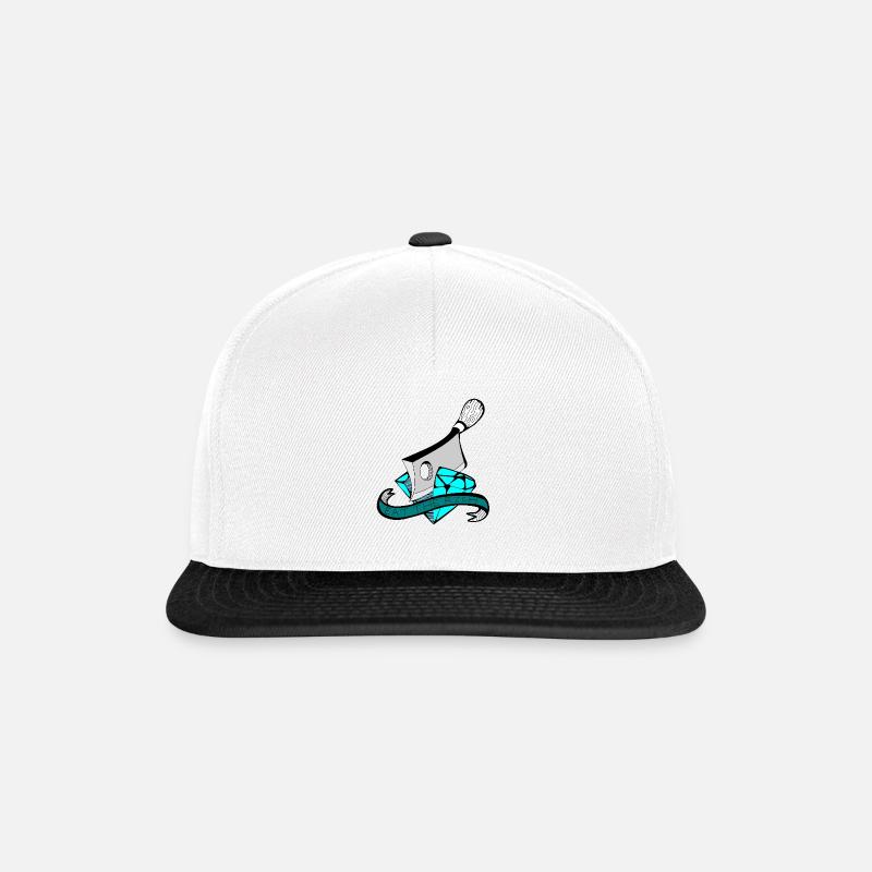 Eat the rich - Snapback Cap - Weiß/Schwarz