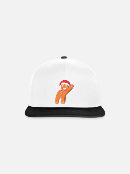 Lebkuchenmann Weihnachten Gingerbread Lebkuchen - Snapback Cap - Weiß/Schwarz
