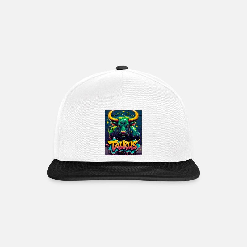 Taurus - Snapback Cap - white/black