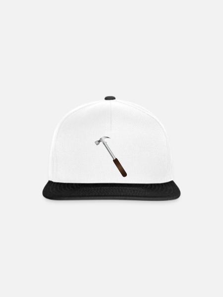 Zimmermannshammer – Symbol echter Handwerkskunst - Snapback Cap - Weiß/Schwarz