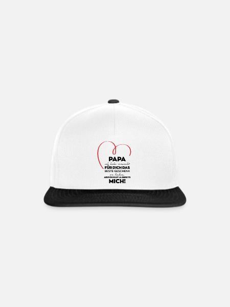 Papa lustiges Geschenk - Snapback Cap - Weiß/Schwarz