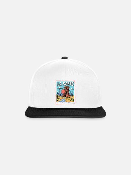 Saarland - La Sarre Stahl & Seele - Snapback Cap - Weiß/Schwarz