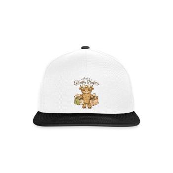 Vache Highland Brocante Friperie Vintage - Casquette snapback - blanc/noir - Devant