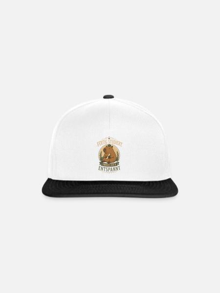 Abschluss Capybara - Snapback Cap - Weiß/Schwarz