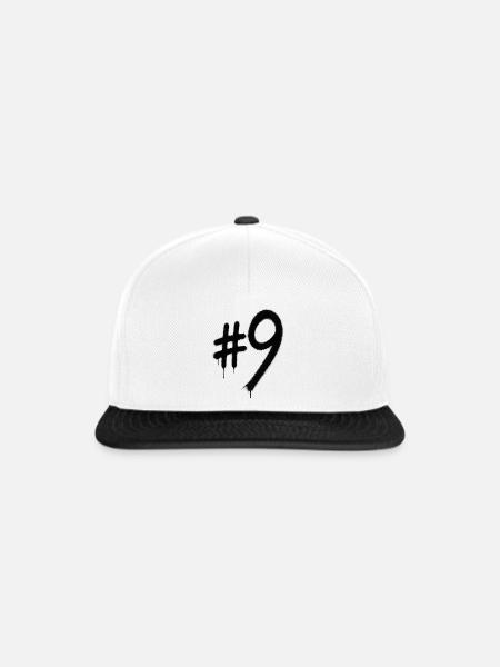 Graffiti Ziffer9 Streetart - Snapback Cap - Weiß/Schwarz