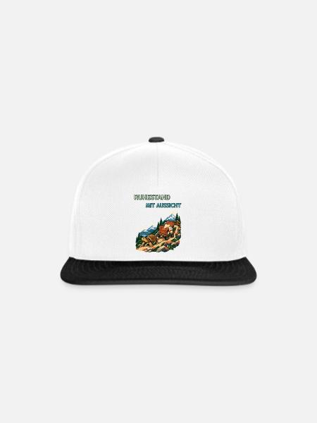 Ruhestand mit Aussicht - Snapback Cap - Weiß/Schwarz