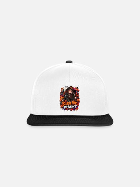 Halloween Anime Streetwear - Snapback Cap - Weiß/Schwarz
