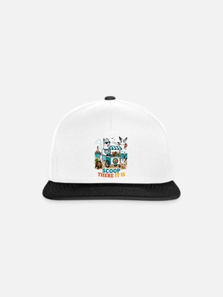 Scoop There It Is – Lama Eisdiele - Snapback Cap - Weiß/Schwarz