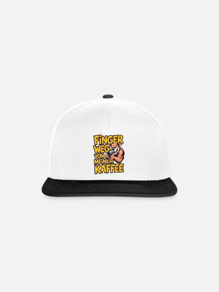 Mein Kaffee - Snapback Cap - Weiß/Schwarz