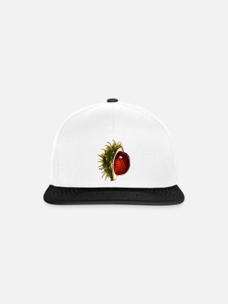 Kastanie - Snapback Cap - Weiß/Schwarz