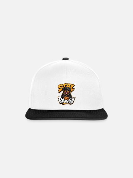 Rottweiler - Snapback Cap - Weiß/Schwarz