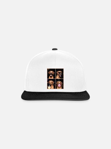 Hunde Rhodesian Ridgeback Hund - Snapback Cap - Weiß/Schwarz