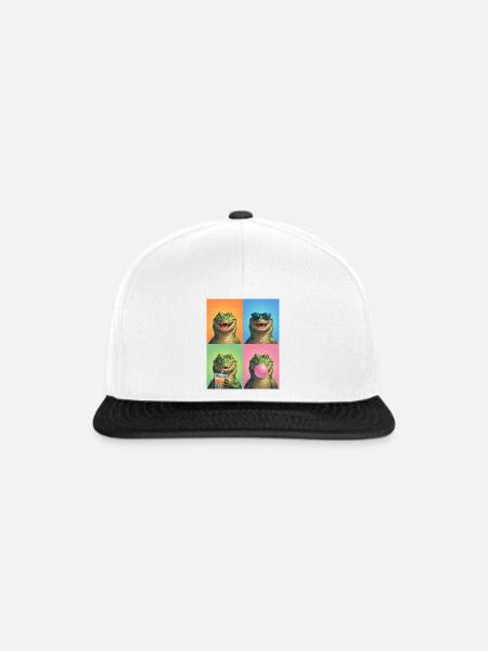 Alligatoren Alligator - Snapback Cap - Weiß/Schwarz