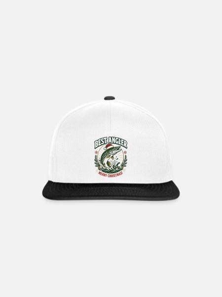 Bester Angler: Christmas Pike - Snapback Cap - Weiß/Schwarz