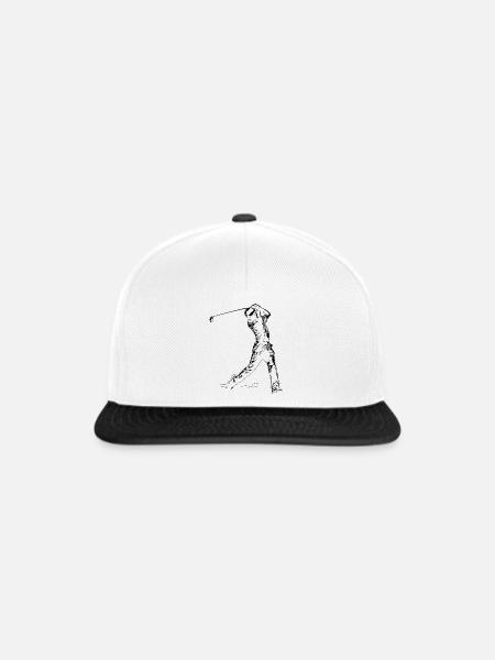 Golfliebhaber Zeichnung - Snapback Cap - Weiß/Schwarz