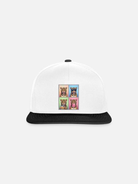 Nebelparder Clouded Leopard - Snapback Cap - Weiß/Schwarz