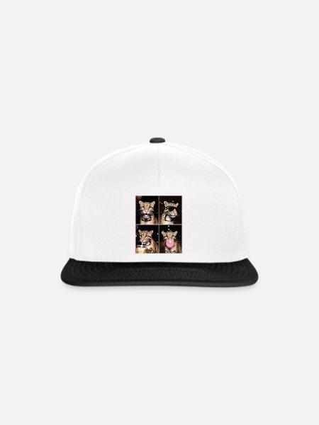 Nebelparder Clouded Leopard - Snapback Cap - Weiß/Schwarz