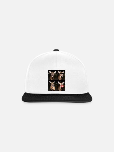 Rehe Reh - Snapback Cap - Weiß/Schwarz