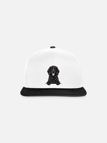 Flat Coated Retriever - Snapback Cap - Weiß/Schwarz