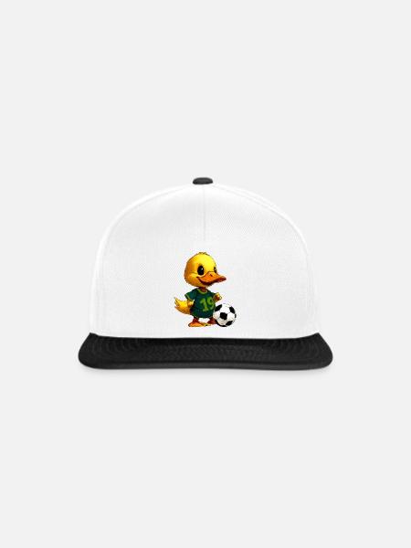 Entchen Fussballer - Snapback Cap - Weiß/Schwarz