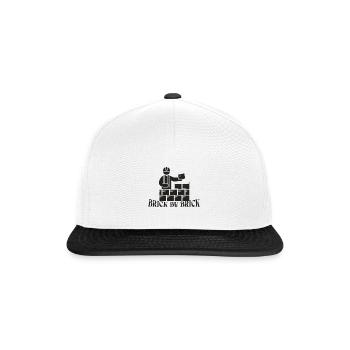 Brick by Brick - Meme Saying - Snapback Cap - white/black - Front