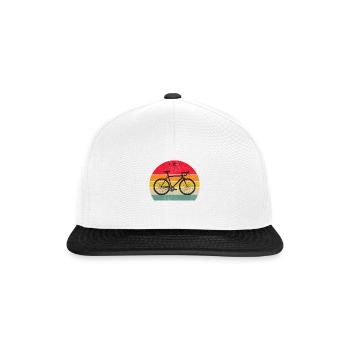 Retro Vintage Cycling Cyclist Gift - Snapback Cap - white/black - Front