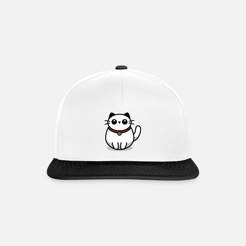 Die Katze - Snapback Cap - Weiß/Schwarz