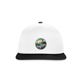 Teneriffa - Kanarische Inseln - Snapback Cap - Weiß/Schwarz - Vorne
