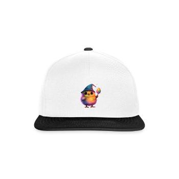 poussin magique - Casquette snapback - blanc/noir - Devant