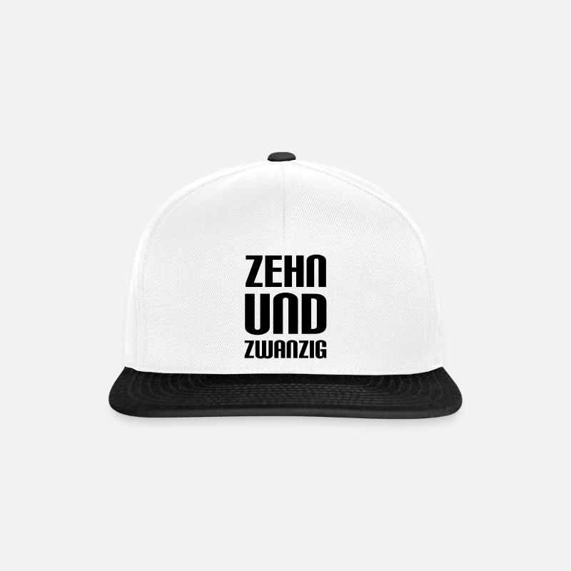 zehnundzwanzig = 30 Jahre Geburtstag - Snapback Cap - Weiß/Schwarz