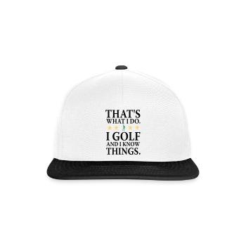 Ich spiele Golf - Snapback Cap - Weiß/Schwarz - Vorne