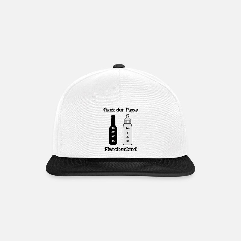 Flaschenkind - Full Papa - Snapback Cap - white/black