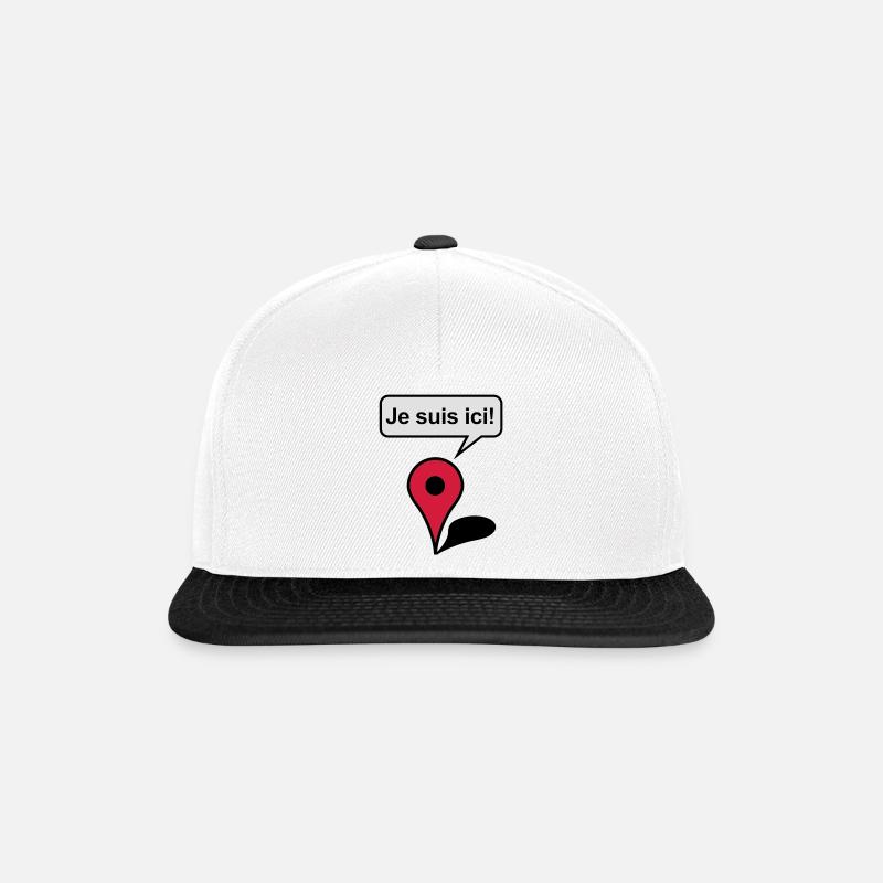 I am here! Google Maps - Snapback Cap - white/black