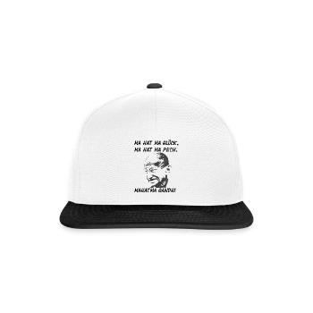 Ma a ma ma ma ma malchance Mahatma Gandhi - Casquette snapback - blanc/noir - Devant