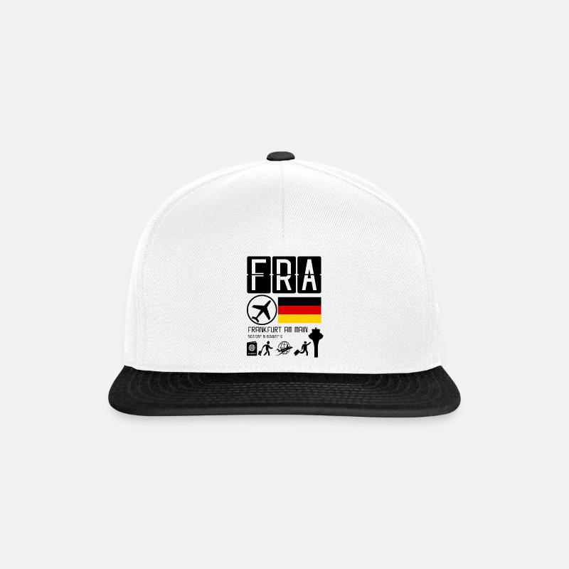 Frankfurt - Snapback Cap - Weiß/Schwarz