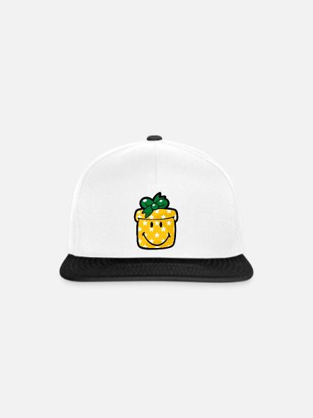 Smiley Christmas Present - Snapback Cap - Weiß/Schwarz
