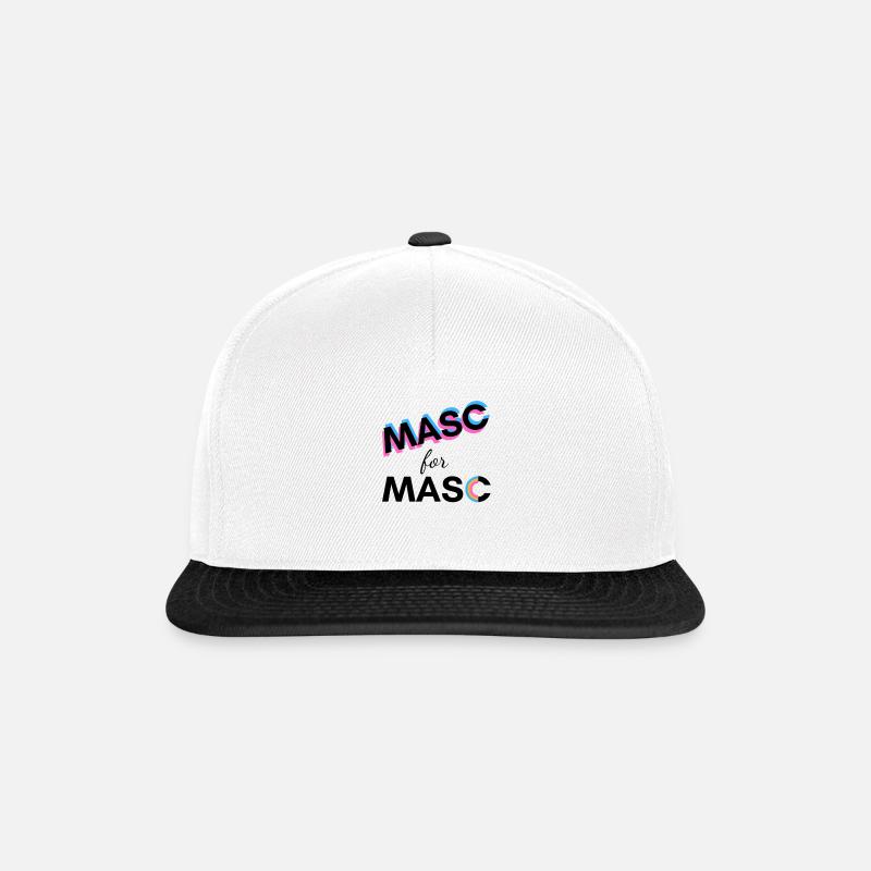 Masc for Masc - Snapback Cap - Weiß/Schwarz