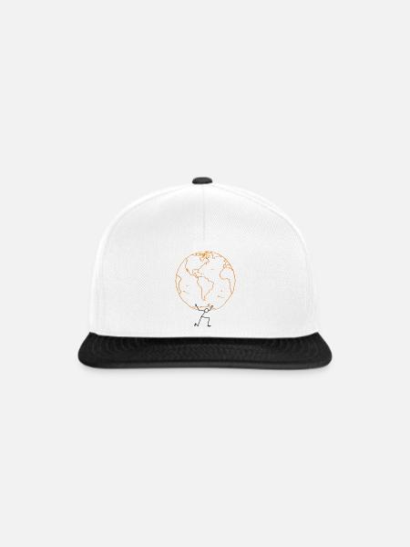 EARTH02 - Snapback Cap - Weiß/Schwarz