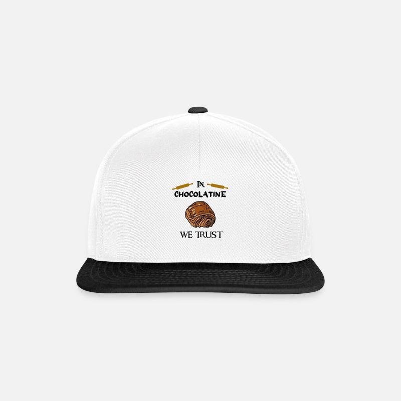 In chocolatine we trust - Snapback Cap - white/black