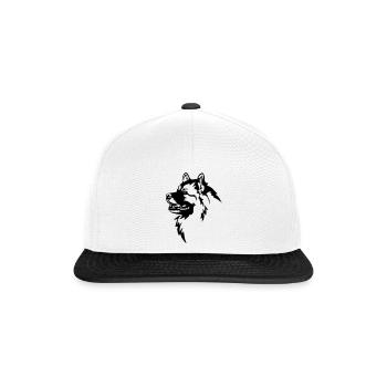 Tête de Wolfsspitz - Casquette snapback - blanc/noir - Devant