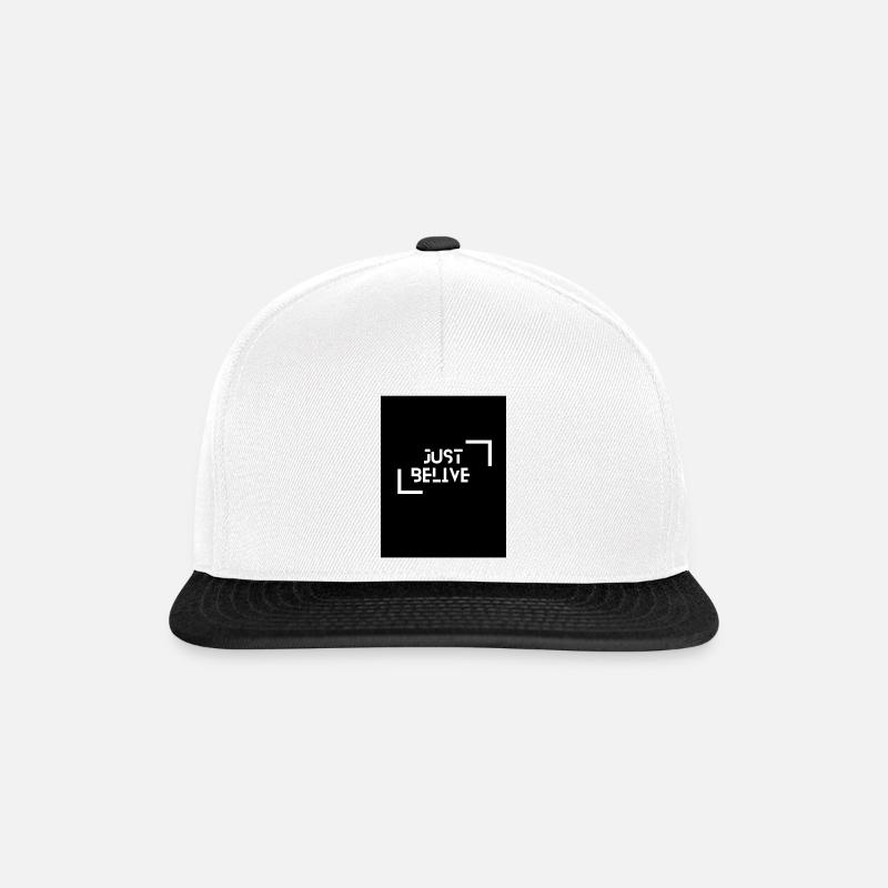 just belive - Snapback Cap - Weiß/Schwarz