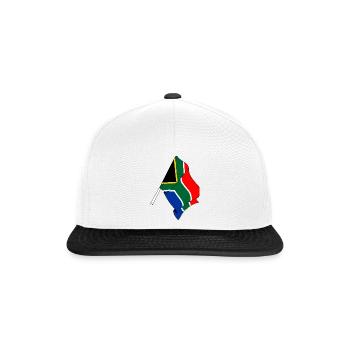 Flagge Südafrika - Snapback Cap - Weiß/Schwarz - Vorne