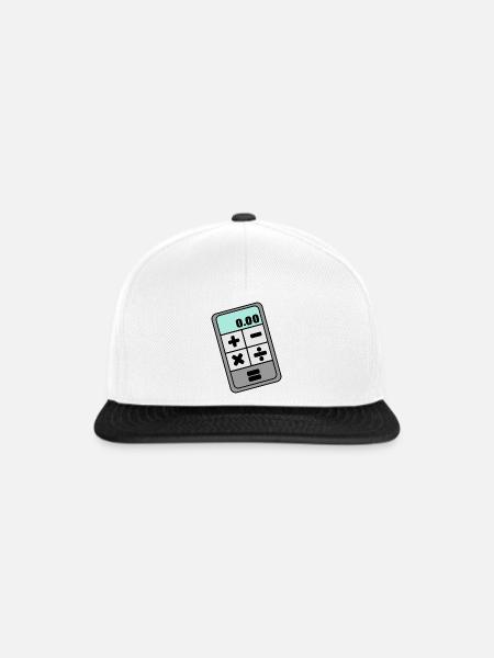 Taschenrechner einfach - Snapback Cap - Weiß/Schwarz